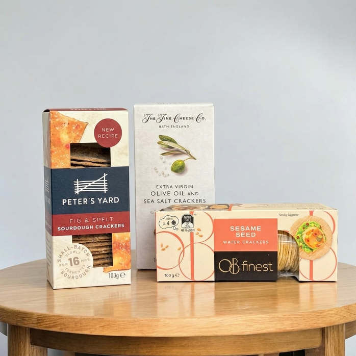 Roka crackers for charcuterie board