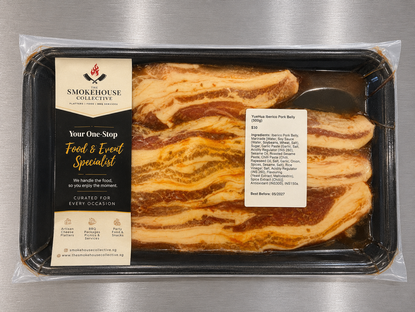 Marinated YueHua Iberico Pork Belly (500g)